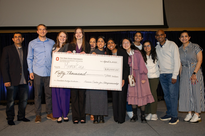 Katherine Cruze (fourth from left) and the MemorEase team.