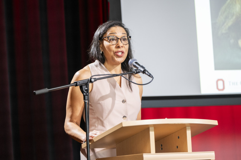Kirwan Institue Executive Director Ange-Marie Hancock outlined the organization's strategic visioning process.
