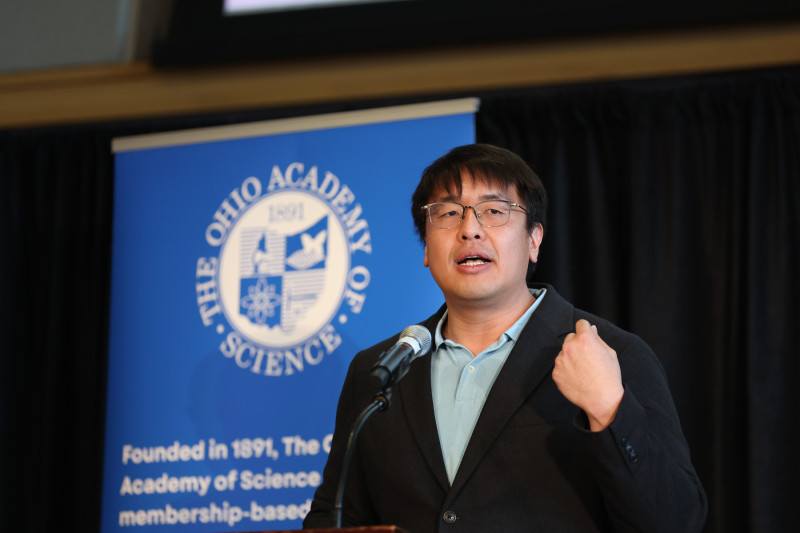 Matt Wu speaks at Ohio Science Day 2025.