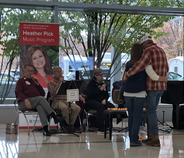 Visitors enjoying a performance at The James.