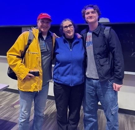 Randy and Oliver with Rachida Aboughazi, their lecture instructor.