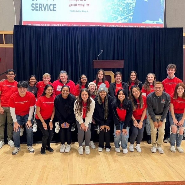 Hundreds of Buckeyes spent their day off volunteering at the MLK Jr. Day of Service event