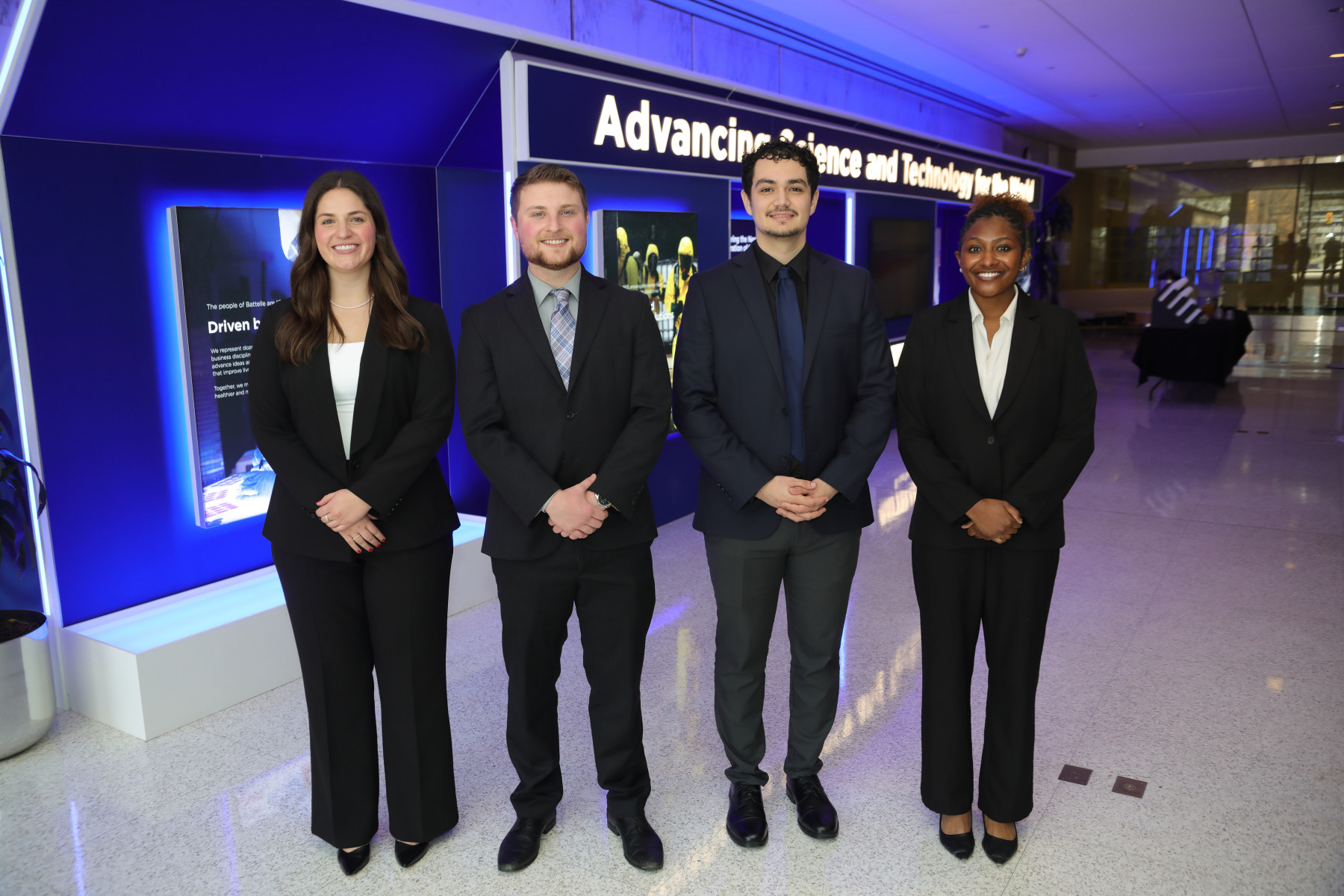 University of Cincinnati team members Tricia McHale (left), Jacob Watson, Xavier Morales and Jordan Bauknight.