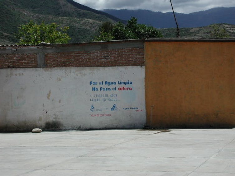 An anti-cholera campaign for clean drinking water in Oaxaca.