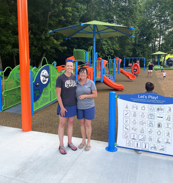 Amanda Myers (left) and Dawn Schultheis.