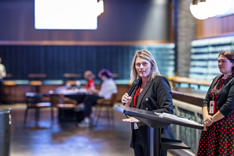 EHE Clinical Assistant Professor Annemarie Turpin welcomed attendees.