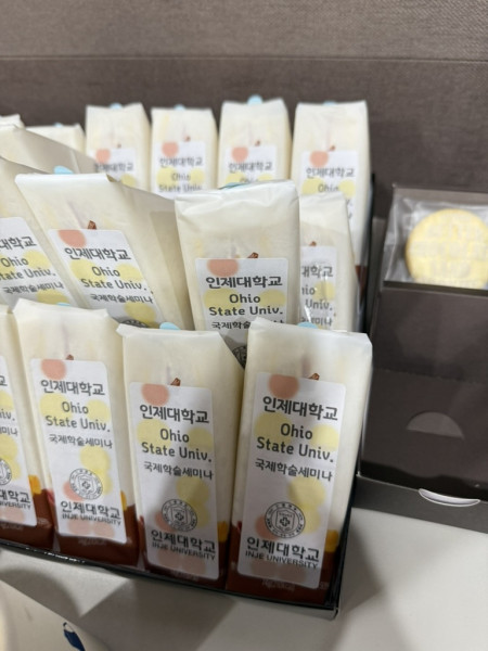 Labeled sandwiches were a welcoming touch during the visit.