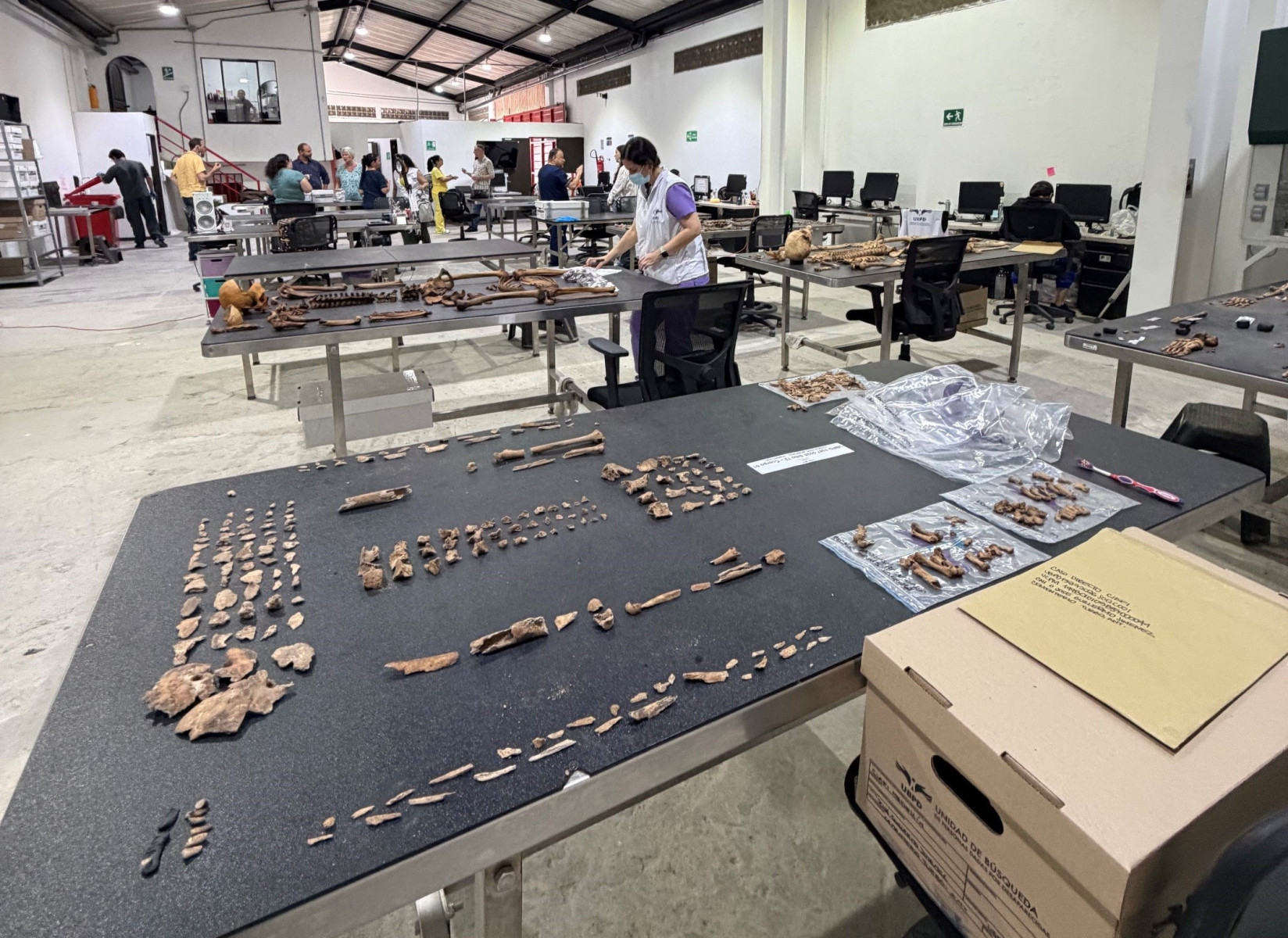 The Mershon Search Lab team visit UBPD's facility in Medellín, Colombia. Photo: Kyle McCray