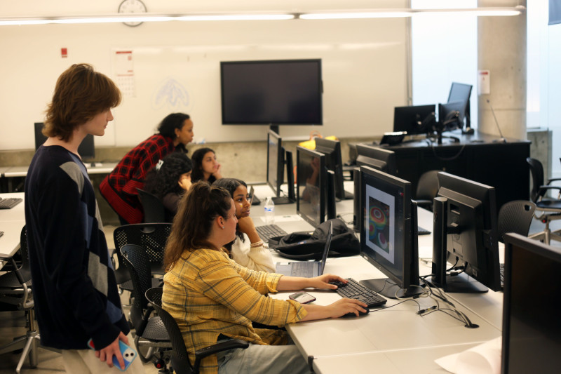 Fashion and Retail Foundations students learn about graphic design.