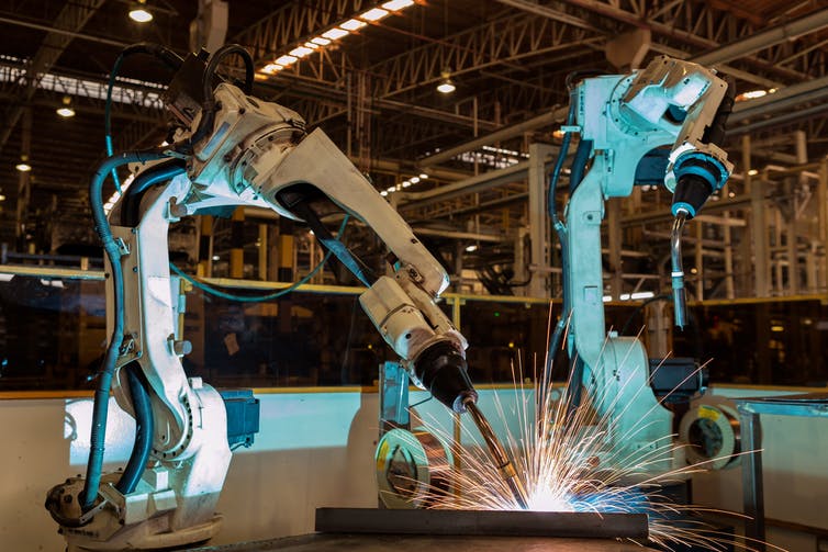 Robots already assemble and weld products in factories. Can they make the components parts themselves, too?