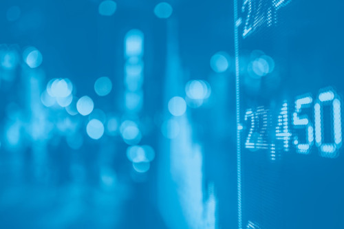 display stock market numbers and graph
