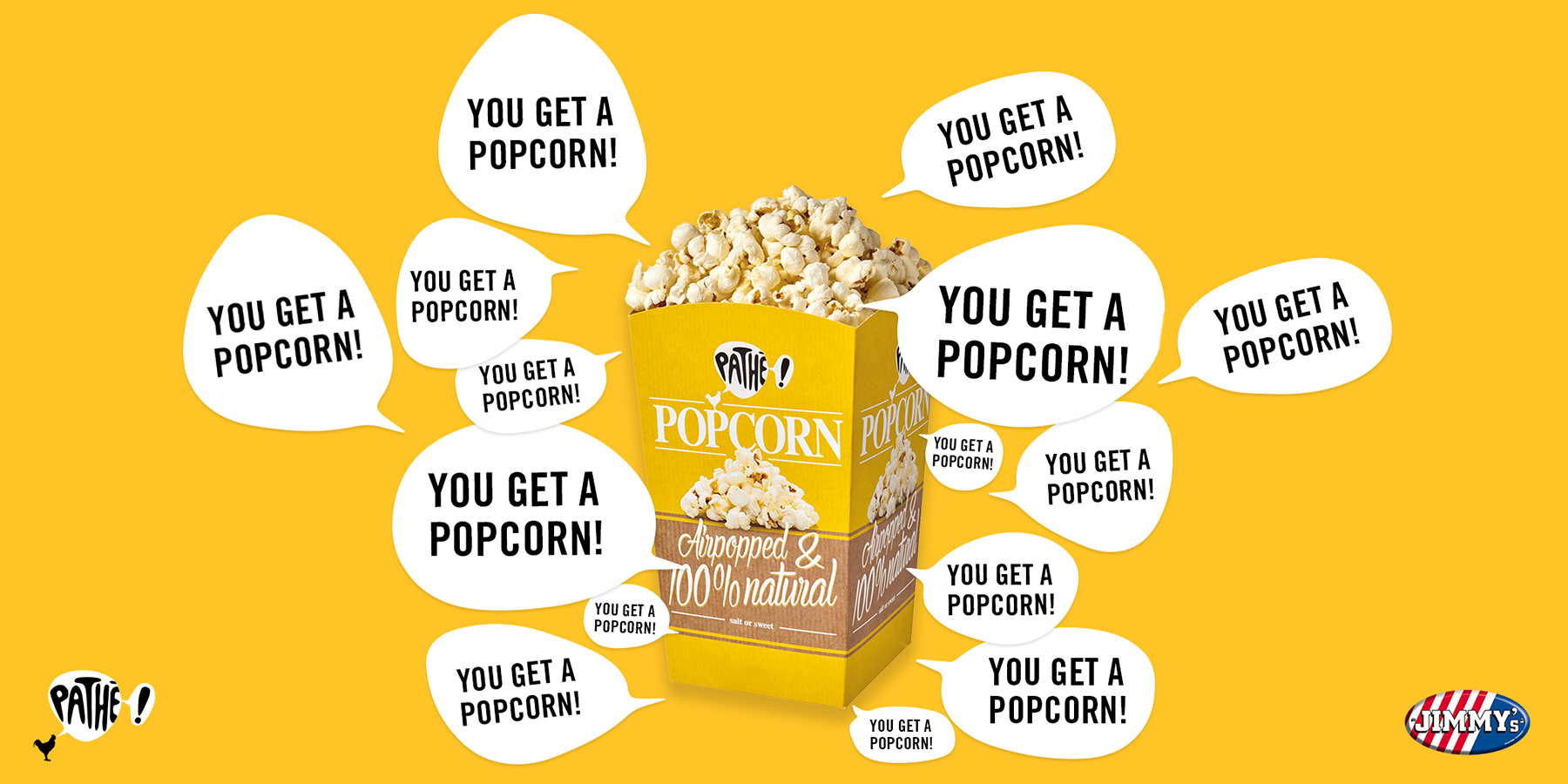 Vier Nationale Popcorndag met gratis JIMMY’s popcorn bij Pathé