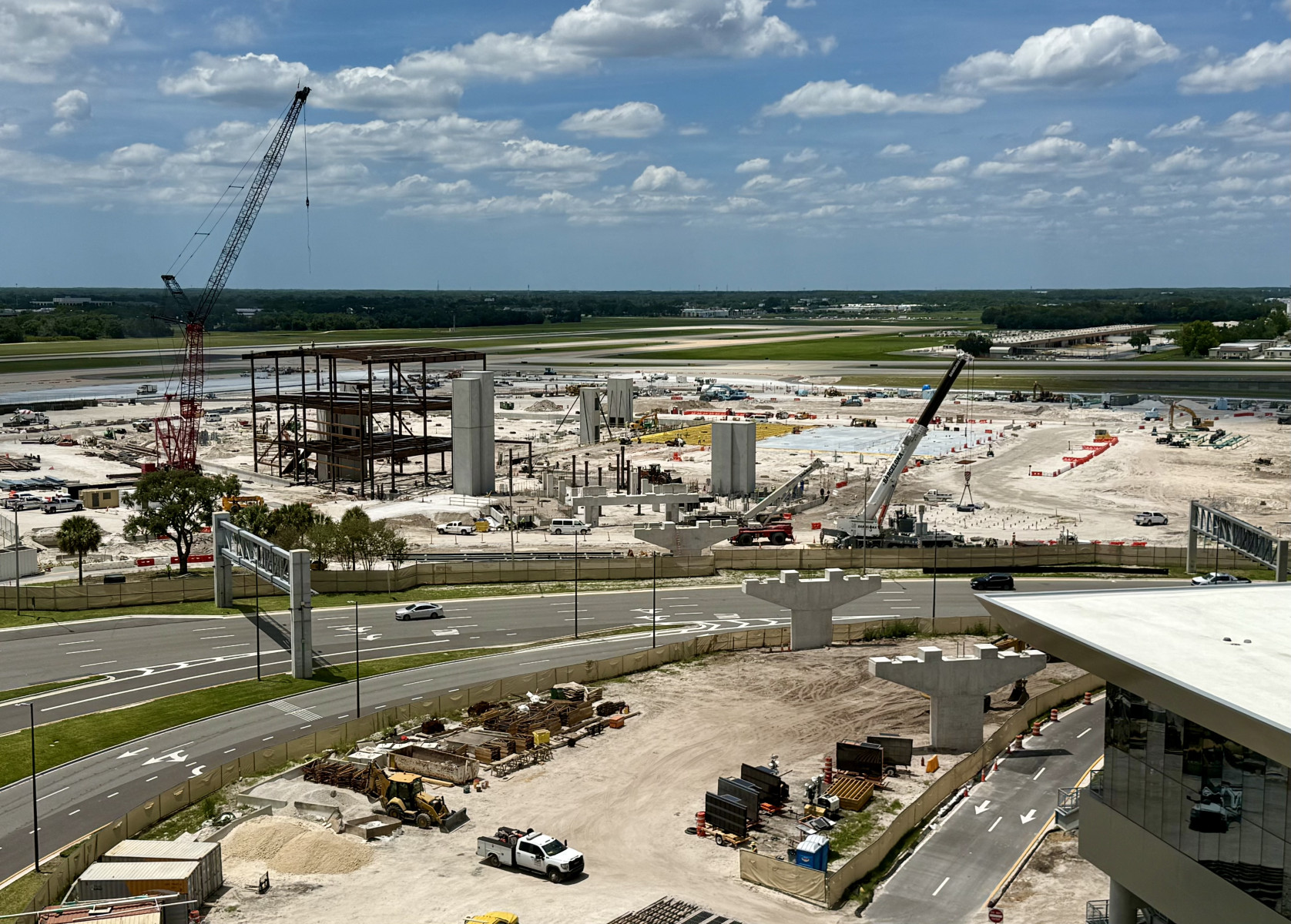 Airside D shuttle guideway piers 3