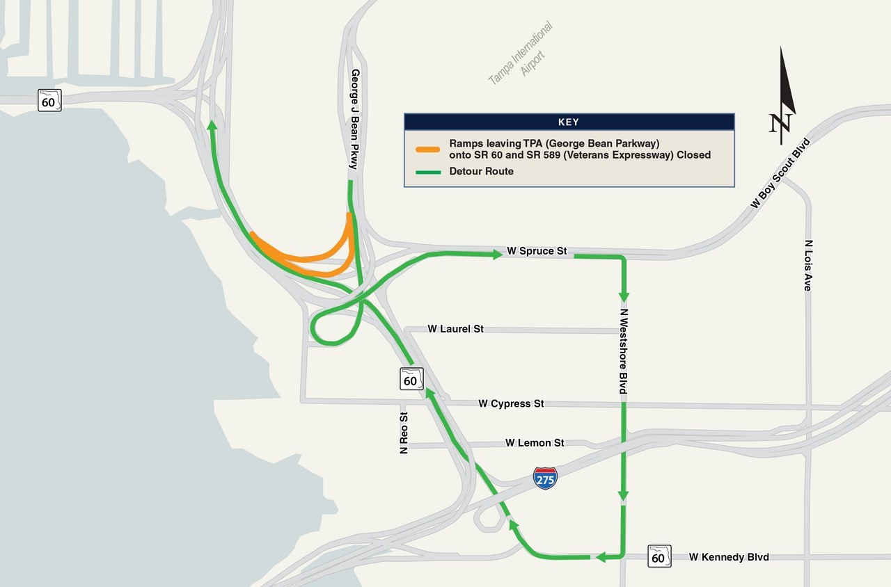 Ramp closure detour 0216