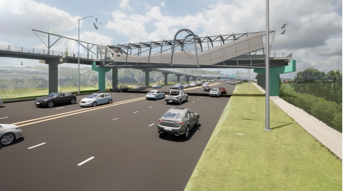 SR 60 Pedestrian Overpass_Perspective View 4_ Rendering