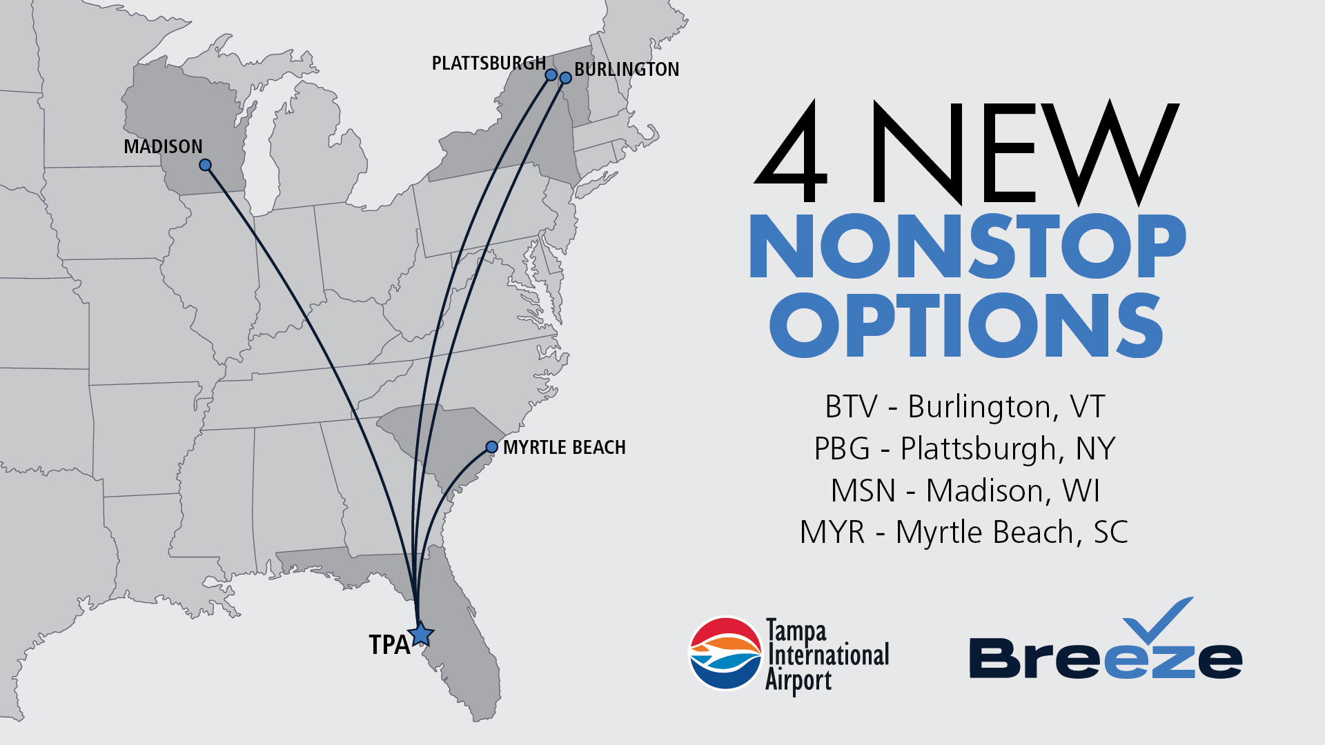 Breeze Announces Four New Destinations From TPA breeze-announces-four-new-destinations-from-tpa