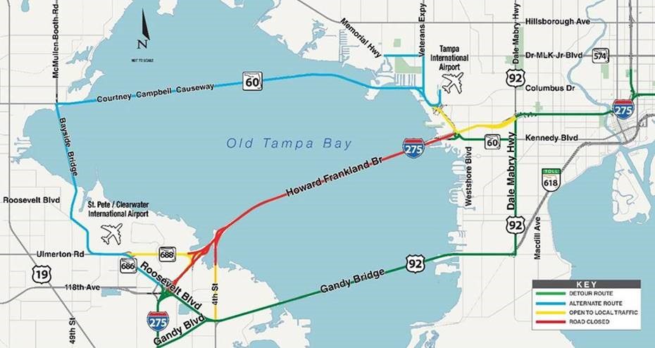 Tampa Bay bridge Detour