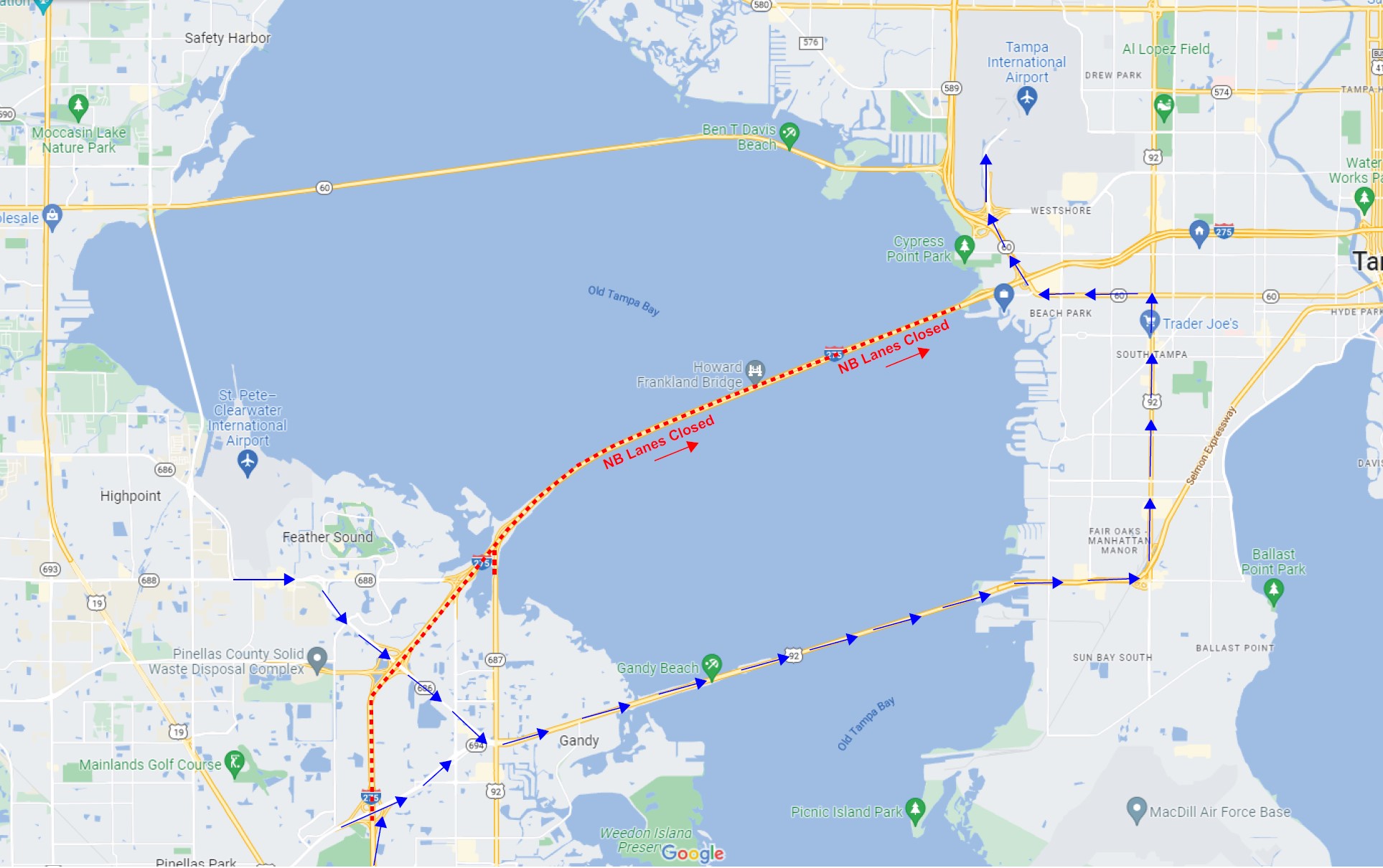 NB Howard Frankland detour sketch 121422