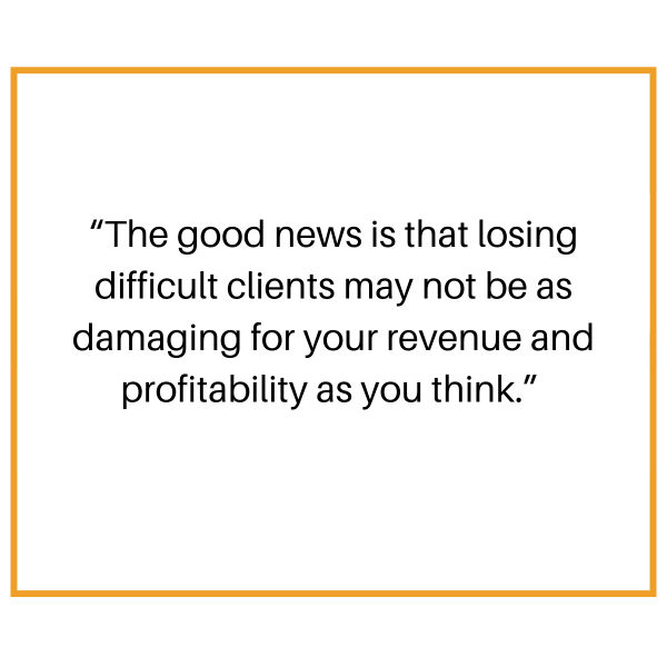 Clients up or out pull quote