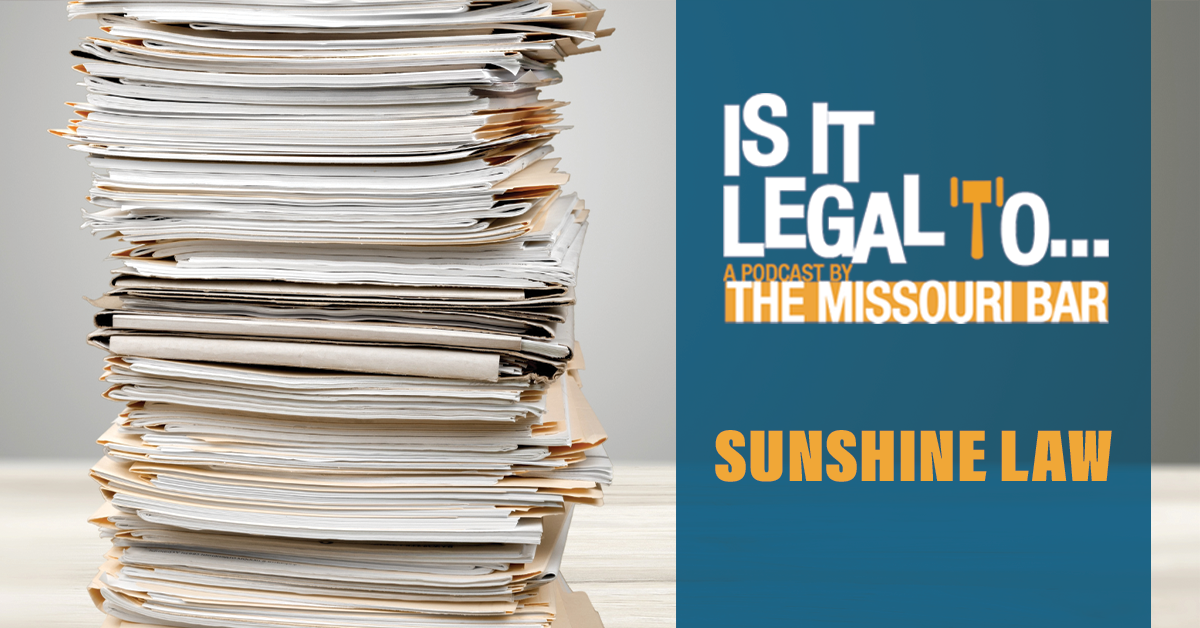 ‘Is It Legal To…?’ Sunshine Law