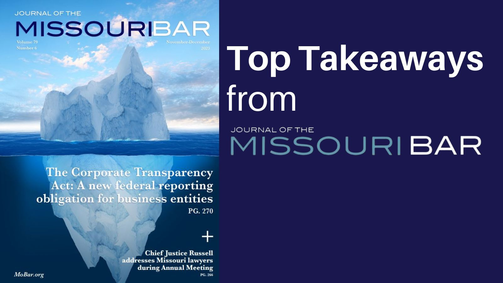 Top takeaways November/December 2023 Journal of The Missouri Bar