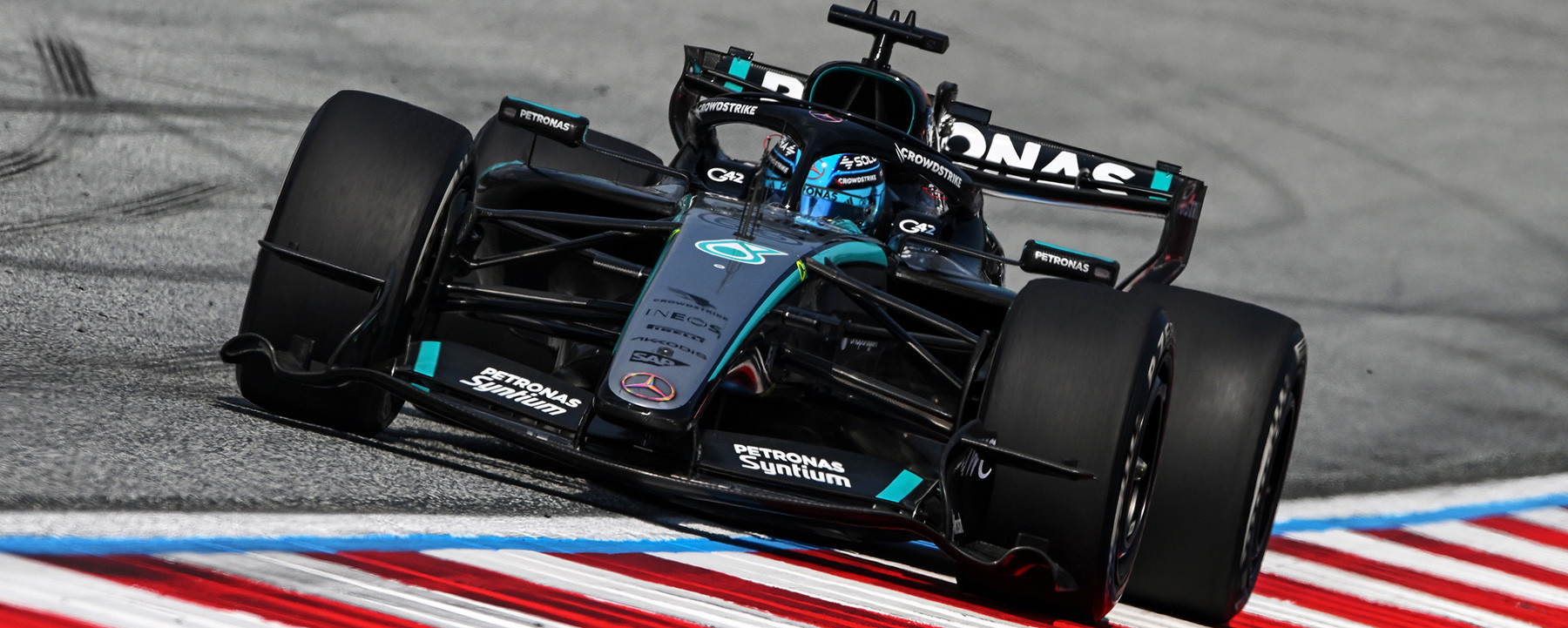 George Russell wins in Austria as Verstappen celebrates second place at the Red Bull Ring