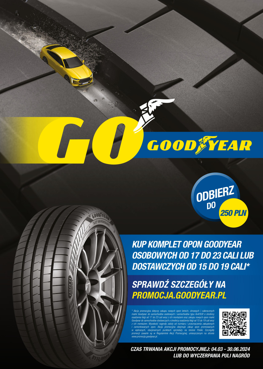 Goodyear rusza z nową akcją promocyjną: zwrot do 250 zł w gotówce za ...