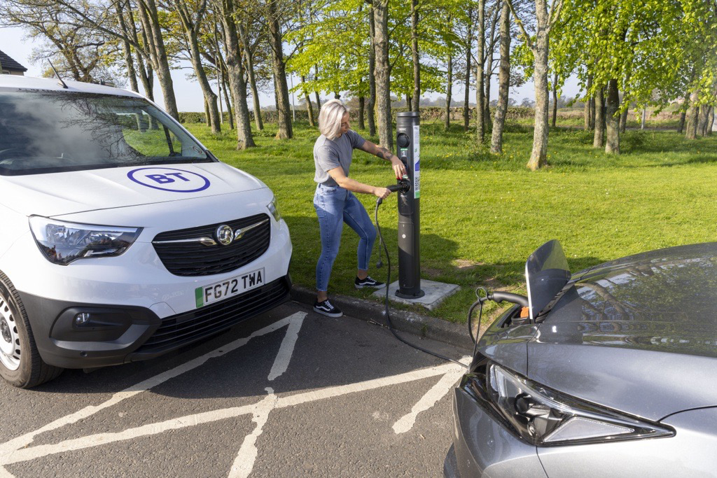 BT Group powers up first EV charger transformed from a green cabinet ...