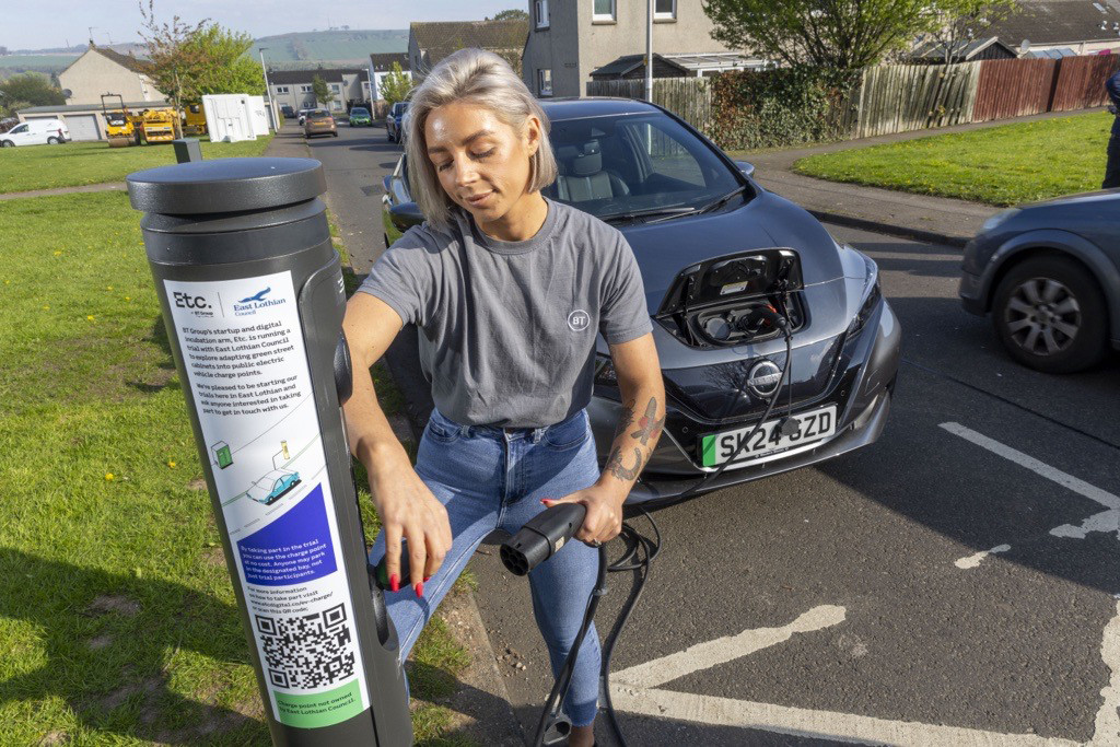 EV charger in East Lothian