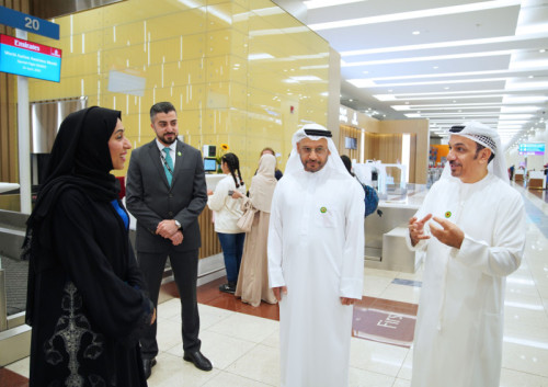 (L-R) Her Excellency Hessa BuHumaid, Director General of the Community Development Authority of Dubai, Mostafa Karam - SVP Emirates Customer Affairs & Service Audit, Adil Al Ghaith - SVP Emirates Commercial Operations in the Gulf, Middle East & Central Asia