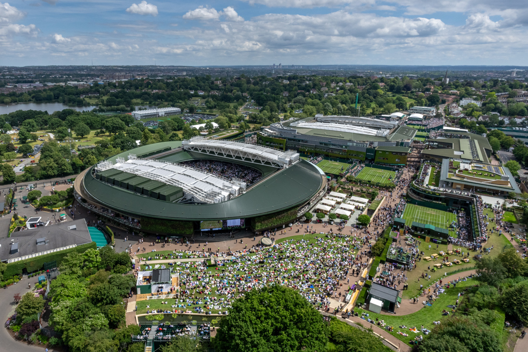 Iconic Wimbledon - view from the skies