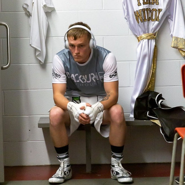 Bradley Wilcox in change room before boxing match