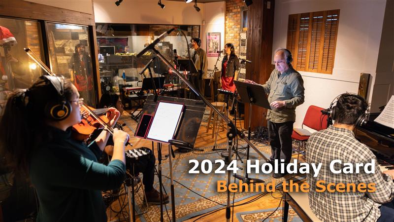 2024 Holiday Card Behind the scenes