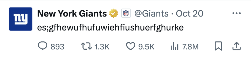 NY giants mistake