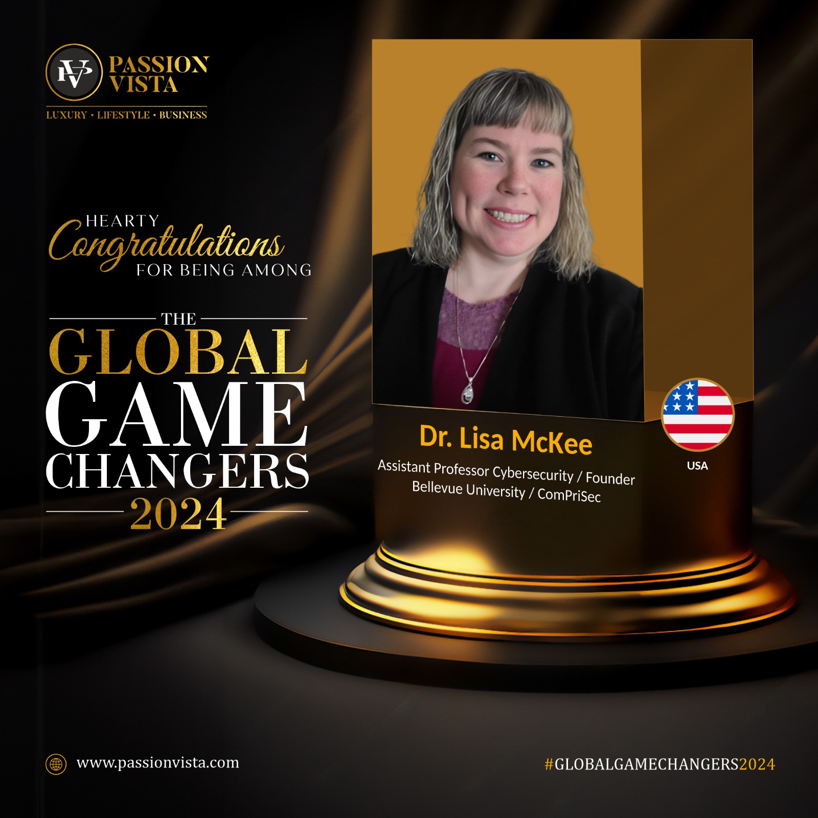 Bellevue University's Dr. Lisa McKee Honored as Global Game Changer 2024(01)
