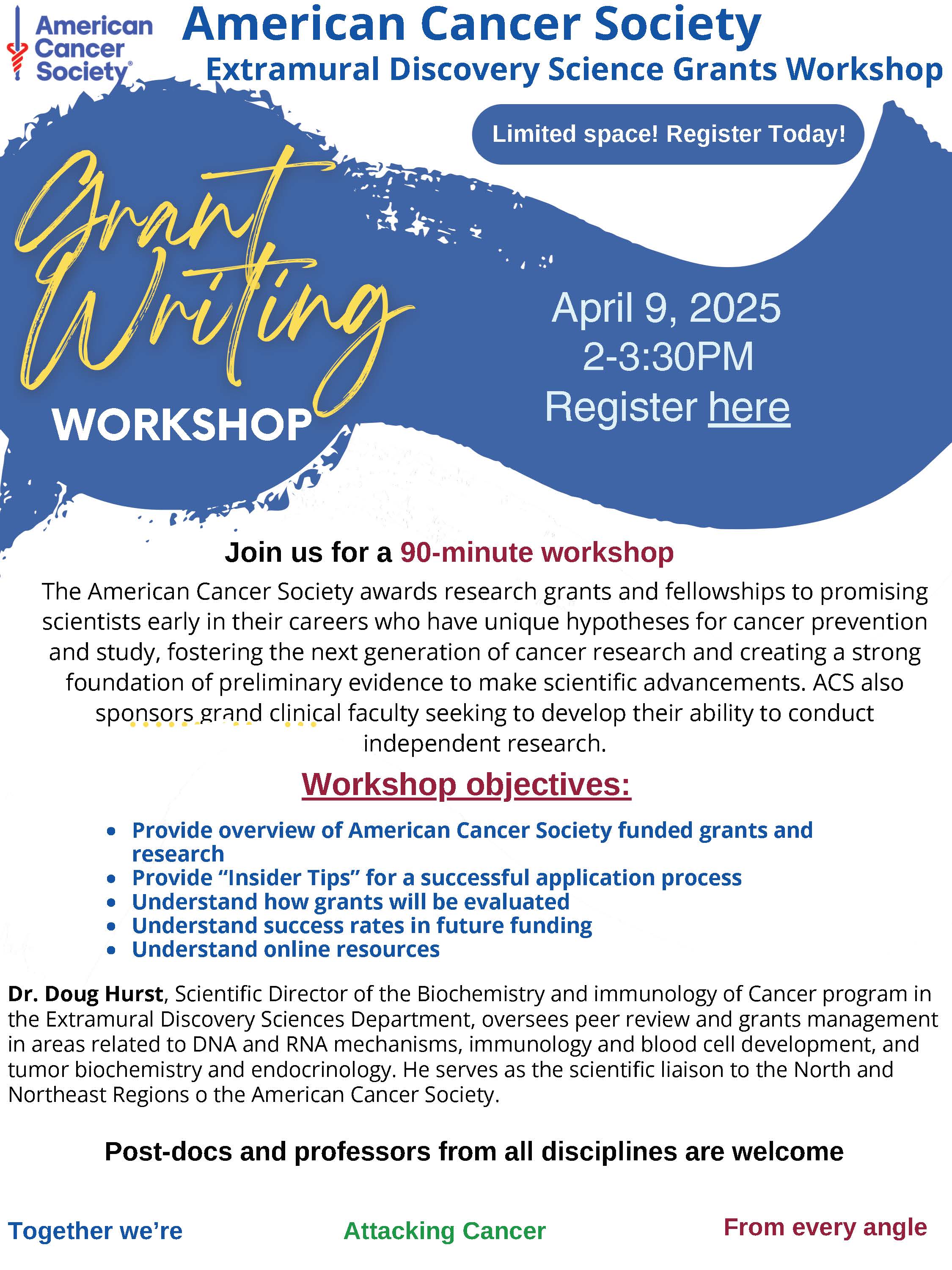 April 9 2025 NER Grant Workshop Registration Flyer
