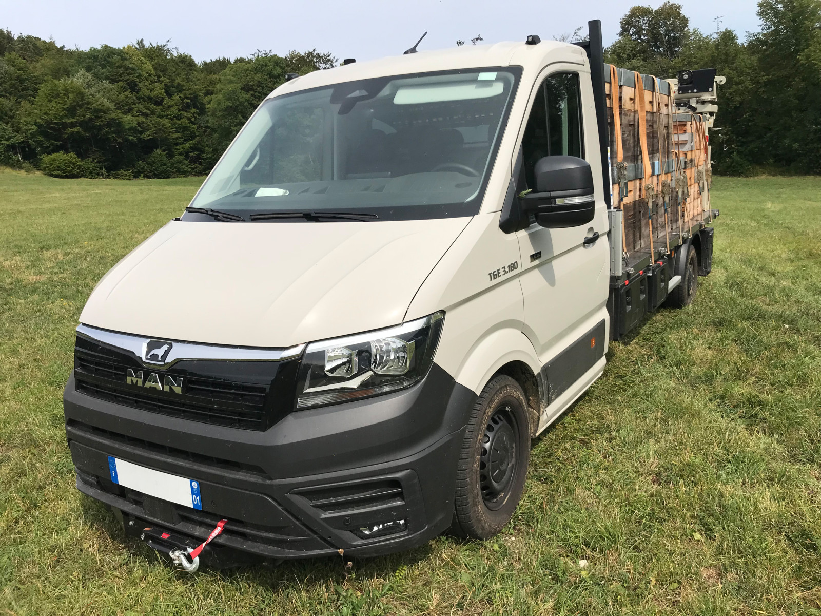 Des abeilles transport&eacute;es en MAN TGE