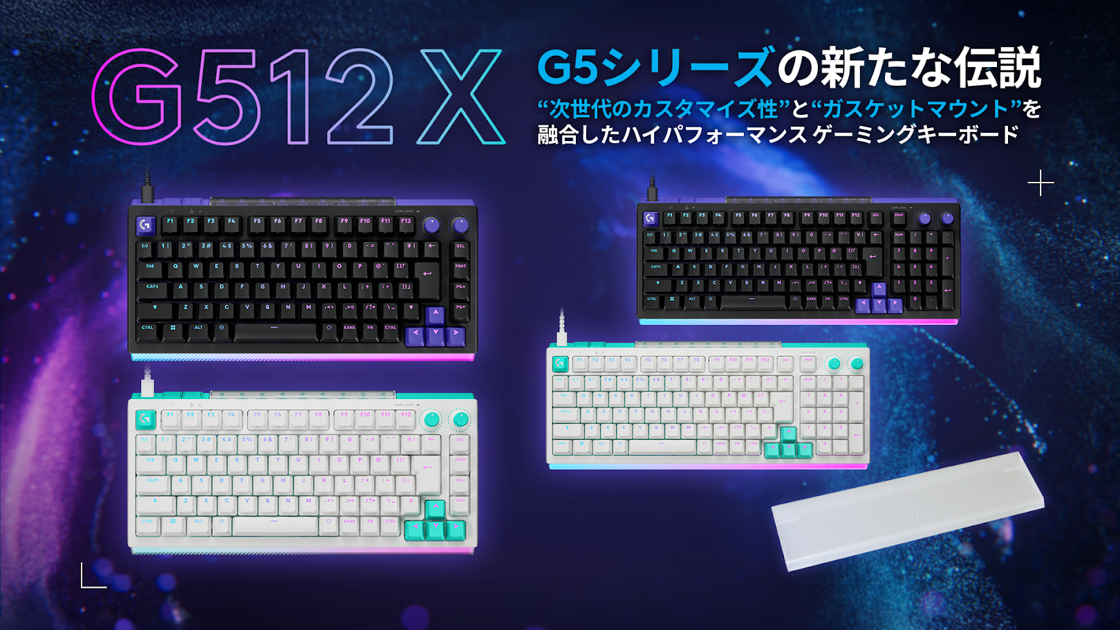 次世代のカスタマイズ性とガスケットマウント構造を融合した「G512 X
