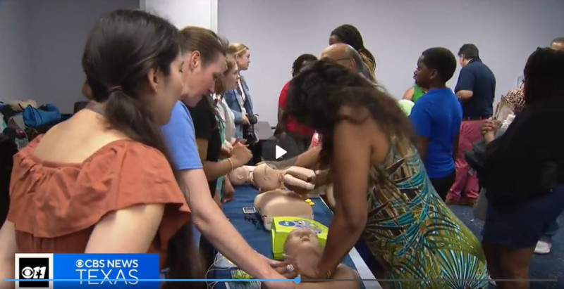 Screenshot CBS 11 Hands On CPR 7-26-23