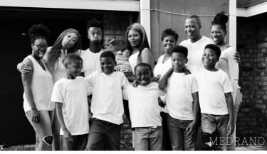 Caleb Ray with Family 2nd from Right