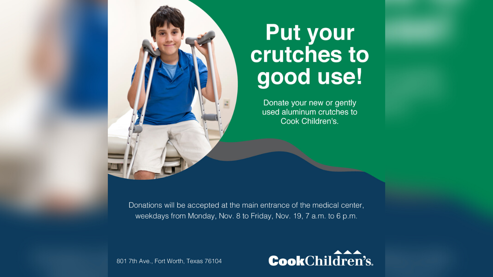 Put Your Crutches to Good Use! Donate New or Gently Used Aluminum Crutches