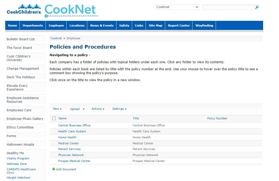 Policies and Procedures