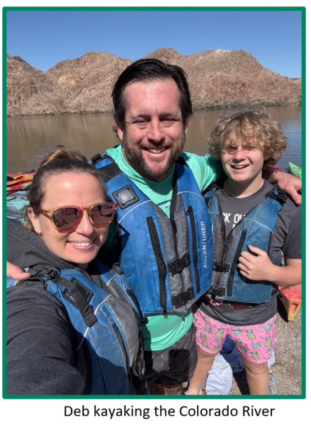 Deb kayaking
