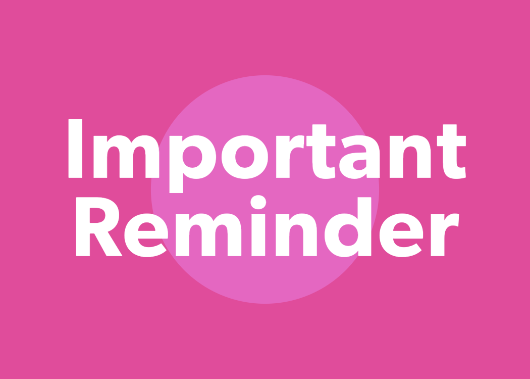 Important Reminder Stockpile-5