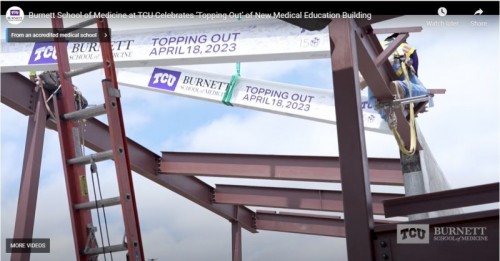 TCU Med School topping out video screenshot