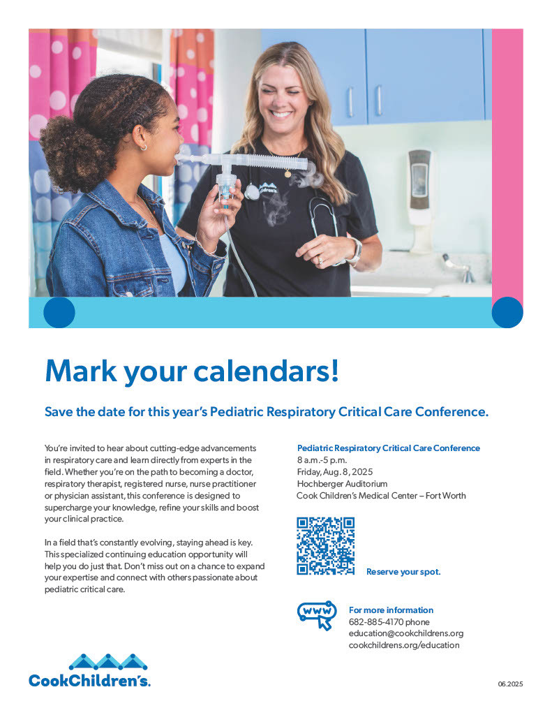 2025 Pediatric Respiratory Critical Care Conference