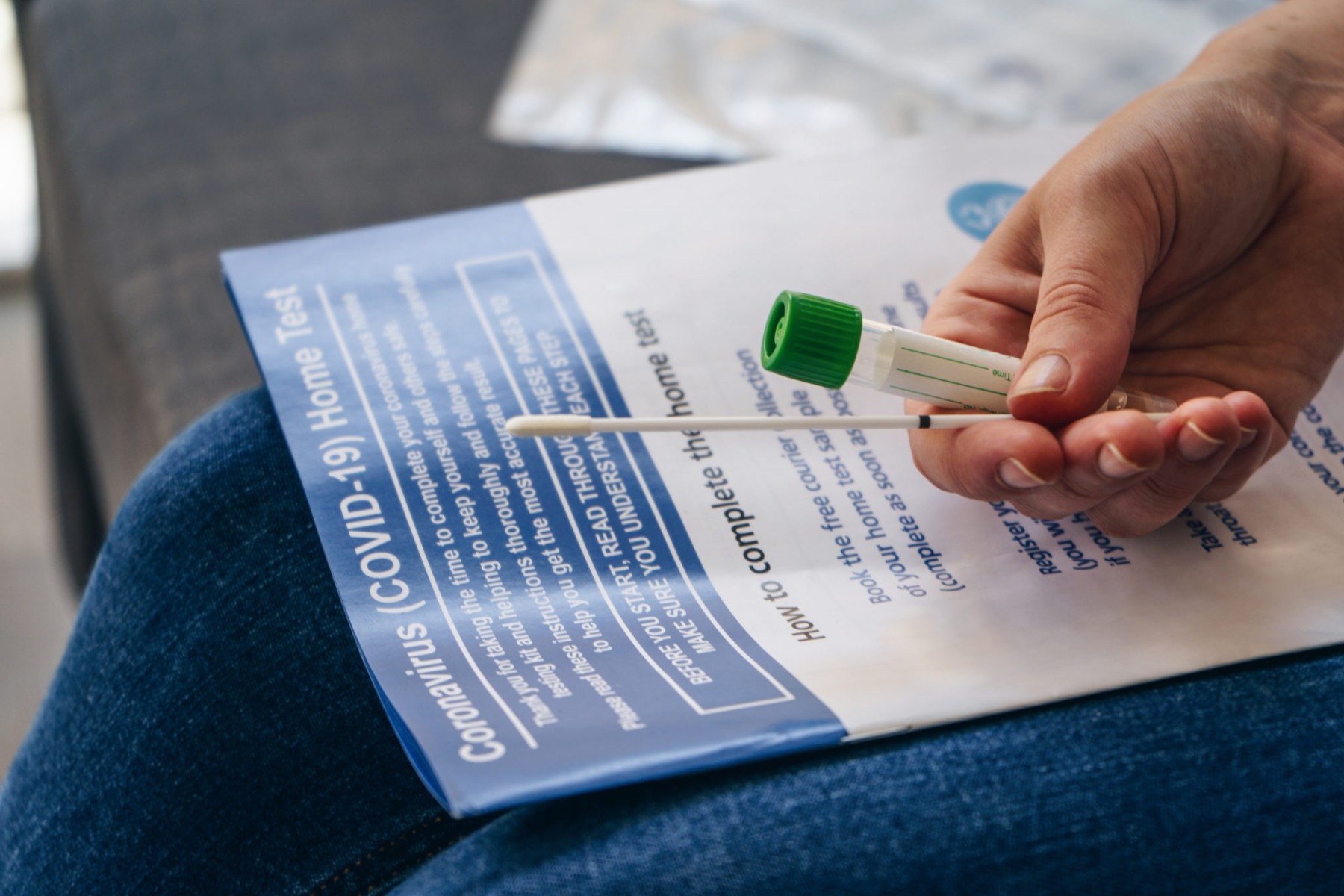 COVD home test stock image