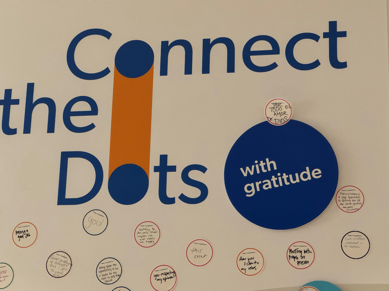 Connecting the Dots Gratitude Wall