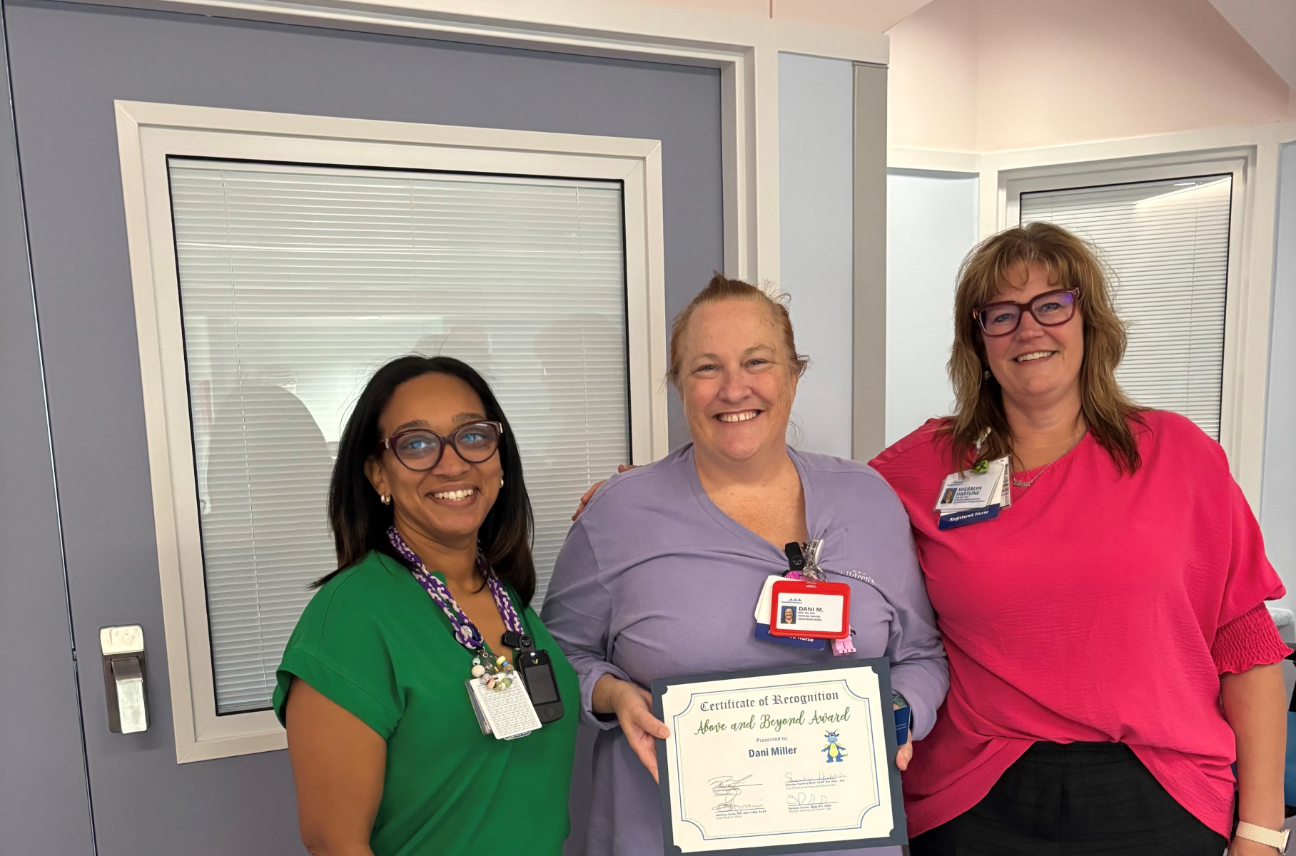 Dani Miller Above and Beyond Award