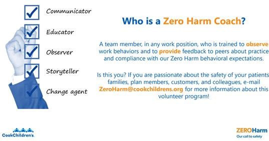 Zero harm coach